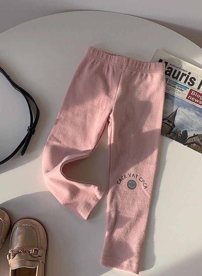 Loquat Kids Thermal Underwear Pants Cotton Soft Long Johns Base Layer Bottom Pants Pink 