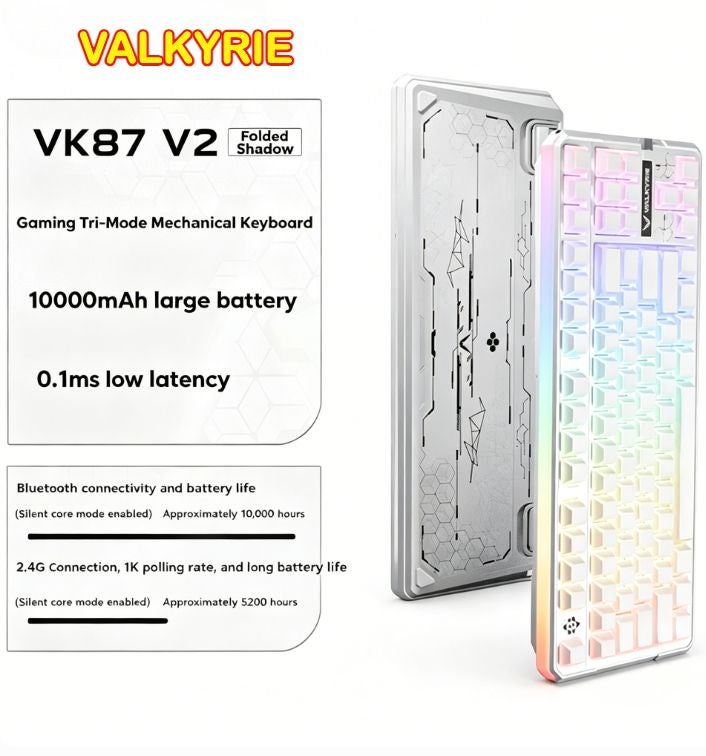 Valkyrie لوحة مفاتيح VALKYRIE VK87 Max V2 - أبيض - Image 1