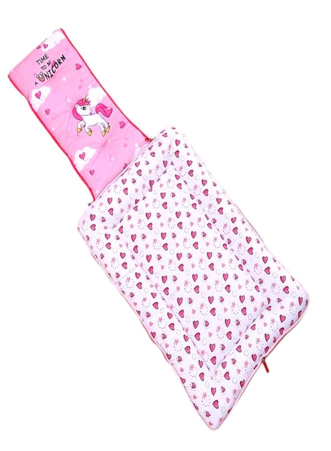 RUMPES 3-in-1 Baby Bed, Sleeping Bag & Carry Nest - Portable Cotton Bassinet for Newborns & Infants, Unisex Baby Bedding for Travel & Home, Soft & Breathable, 0M+ (P-New Pink Unicorn SLP) - Image 3