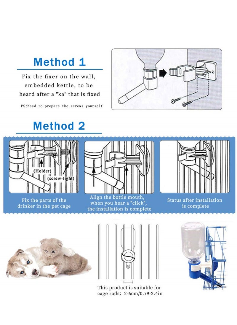 Generic - Leakproof Dog Water Bottle BPA-Free for Small Medium Dogs and Cats 330ml 11oz Ideal for Cages and Kennels Blue - Image 1