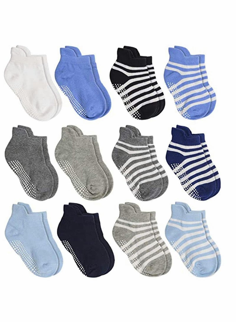 SYOSI 12 Pairs Set Baby Cotton Ankle Socks Toddler Short Socks Kids Soft Breathable Girls Socks - Image 1