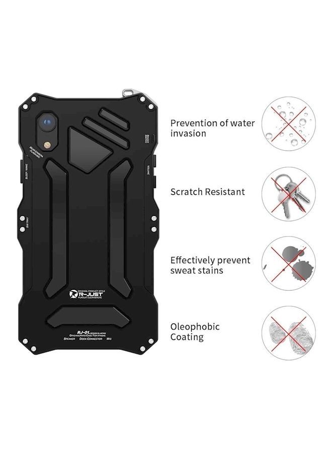 NIBEMINENT Metal Case for iPhone XR Outdoor Camping Protector Phone Shockproof Silicone Shell Black  - Image 1