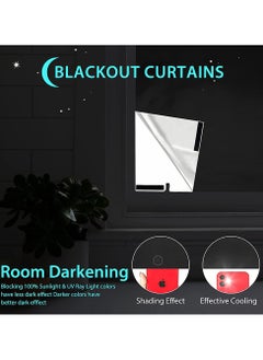 Magic Park Portable Blackout Curtains Blackout Blind,5 Pcs Set Blackout Shade with Velcro Strips 420D Black Out Fabric Blackout Curtain Width 145 cm Length 400 cm  - Image 2