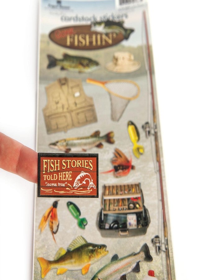 Paper House Productions Cardstock Sticker Sheet for Crafts, Scrapbooking & Collecting - Gone Fishing - Image 3