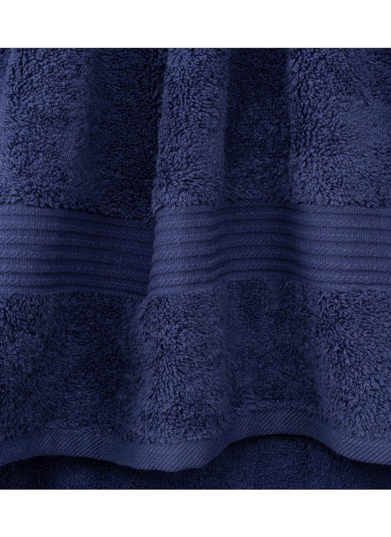 Safi Plus Towel Set Luxury Hotel Quality 500 GSM Genuine Combed Cotton, Super Soft & Absorbent Family Bath Towels 6 Piece Set -  2 Bath Towels, 2 Hand Towels, 2 Washcloths - Navy Blue  - Image 3