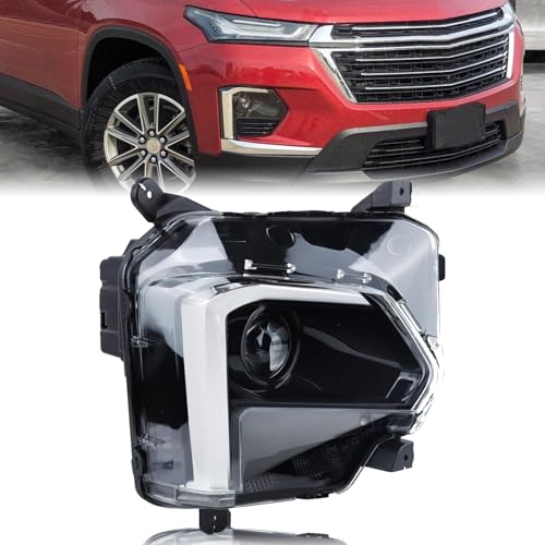 KAMDKI Right Passenger Side LED Headlight Compatible for 2022 2023 Chevy Traverse Chevrolet Head lamp without LED DRL 85596374 GM2503525 - Image 1