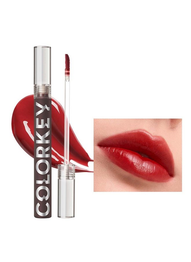 COLORKEY COLORKEY Lip Gloss Mirror Series, Hydrating Lip Gloss with Essential oil, High Shine Glossy Lip Tint, Hydrated & Fuller-looking Lips, Long-Lasting Liquid Lipstick(R702)  - Image 1