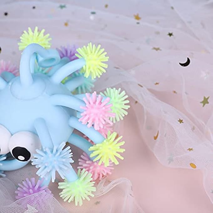 DAIMANPU Anti-stress Cute Bulging Eye Hedgehog Squeeze Luminous Puffer Ball Relieve Pressure Toy Holiday Gift for Autism Kid Teen - Image 2