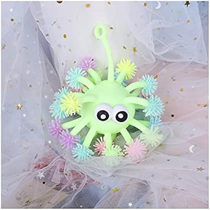 DAIMANPU Anti-stress Cute Bulging Eye Hedgehog Squeeze Luminous Puffer Ball Relieve Pressure Toy Holiday Gift for Autism Kid Teen - Image 1