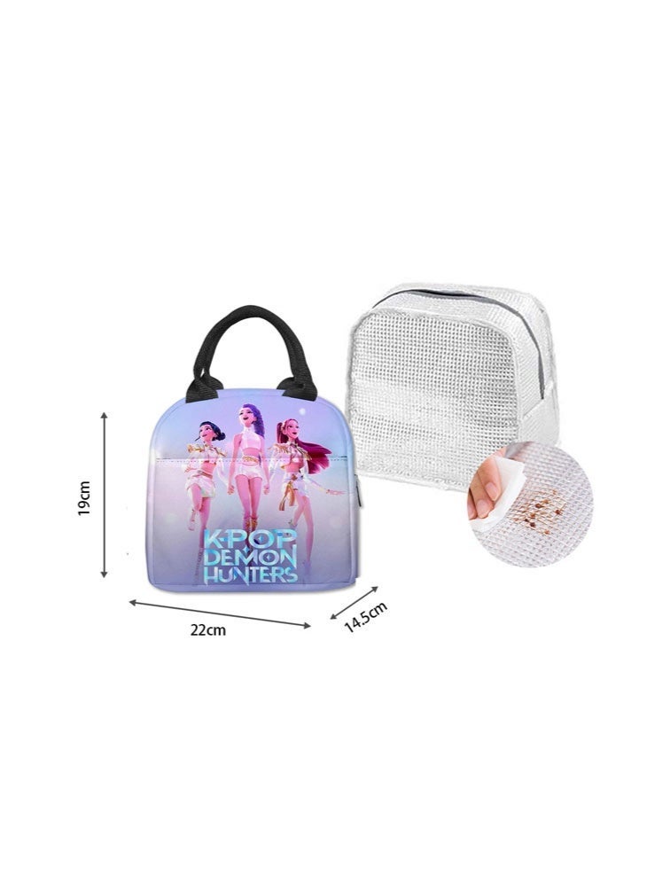 general KPop Demon Hunters Portable Insulation Bag Fashion Lunch Bag Commuter Picnic Food Preservation Bag - Image 2