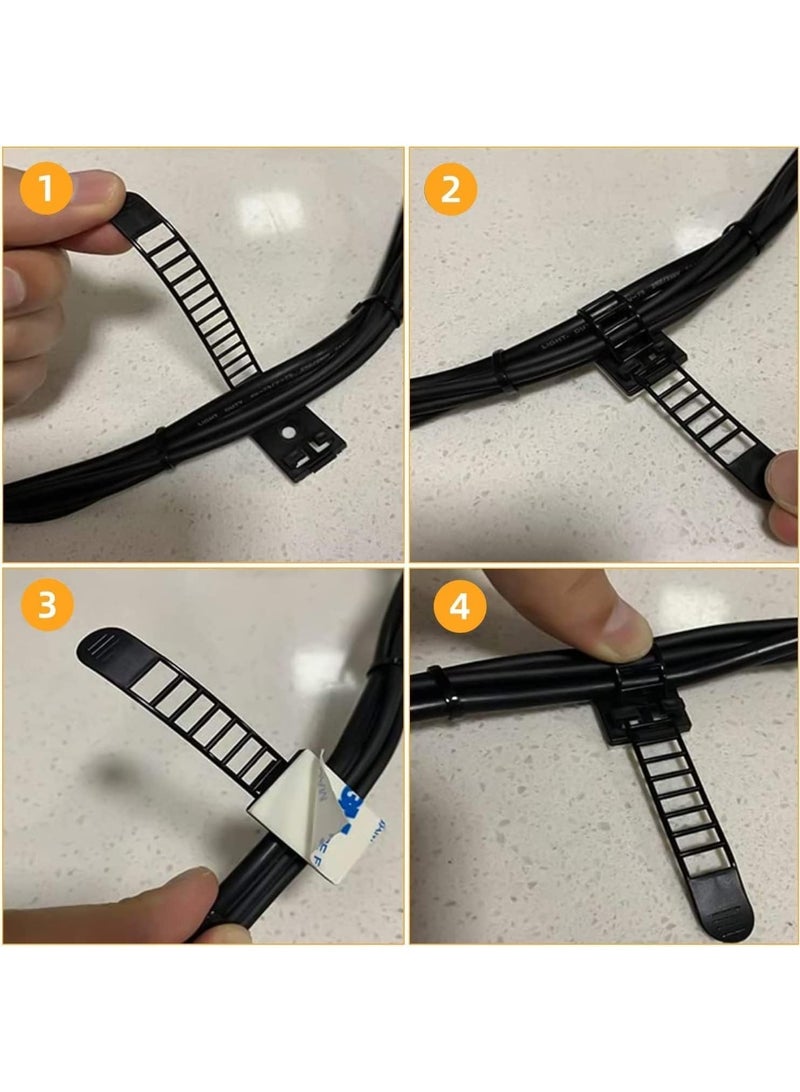 50 جهاز كمبيوتر شخصي لاصق كابل روابط, كابل أحزمة مقاطع كابل منظمي, نايلون كابل زيب روابط, صلابة قوية, تصميم قابل للتعديل, لسبل الطاقة, أضواء المهرجان, سلك, السيارات, صغيرة - Image 5