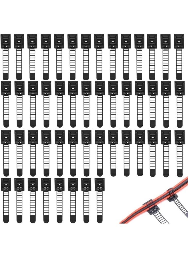 50 جهاز كمبيوتر شخصي لاصق كابل روابط, كابل أحزمة مقاطع كابل منظمي, نايلون كابل زيب روابط, صلابة قوية, تصميم قابل للتعديل, لسبل الطاقة, أضواء المهرجان, سلك, السيارات, صغيرة - Image 1