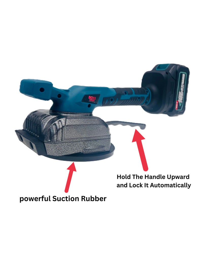 BOSS LIFE STYLE Cordless Tile Vibrator: High-Frequency Adjustable Speed Tool with 11000RPM 80kg Suction Capacity 148VF Battery for Professional Tile Installation  - Image 4