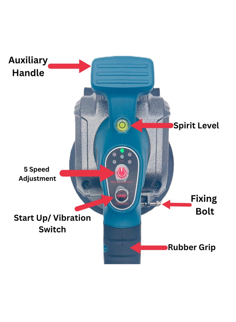 BOSS LIFE STYLE Cordless Tile Vibrator: High-Frequency Adjustable Speed Tool with 11000RPM 80kg Suction Capacity 148VF Battery for Professional Tile Installation  - Image 5