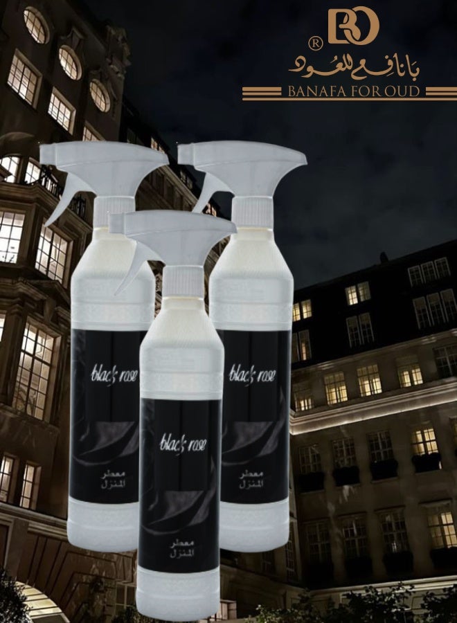 بانافع 3 قطع معطر منزل بلاك روز 500مل - Image 1