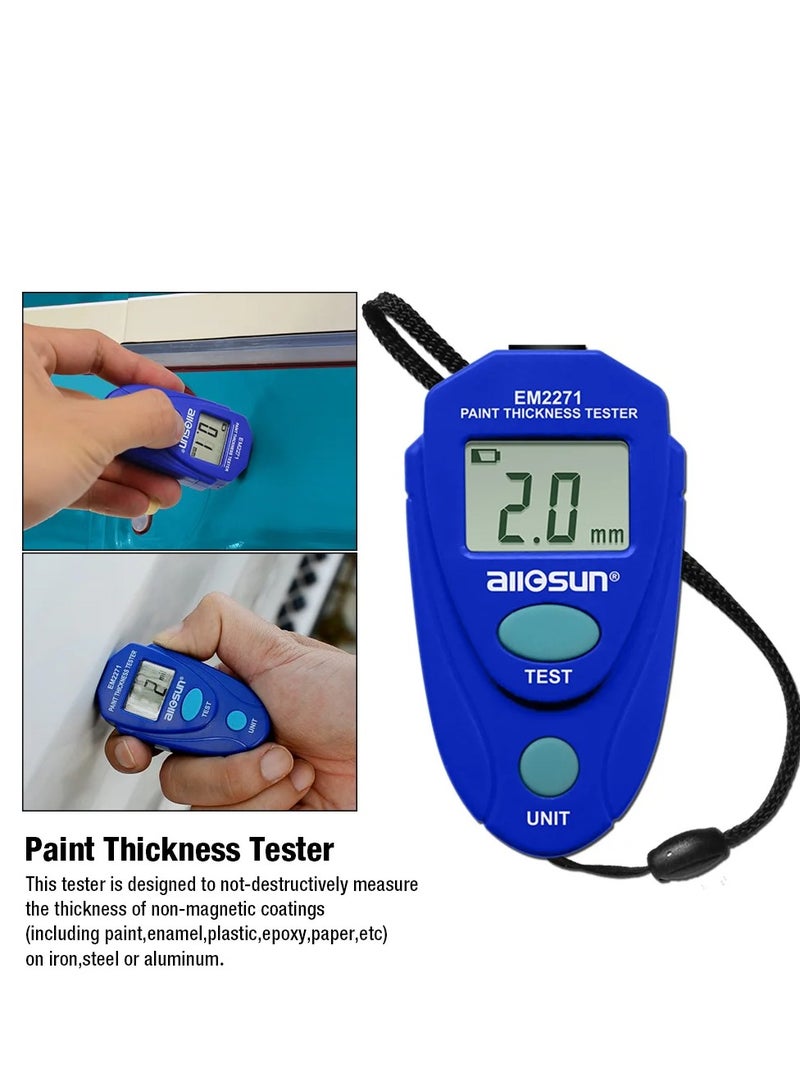 Loquat Thickness Gauge High Precise LCD Digital Automobile Film Thickness Meter Car Paint Coating Thickness Tester - Image 1
