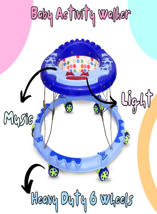 Avani Metrobuzz Baby Foldable Activity Play Walker with Toy Bar, Music & Light for 6 Months to 18 Months Old Baby (Blue) - Image 2
