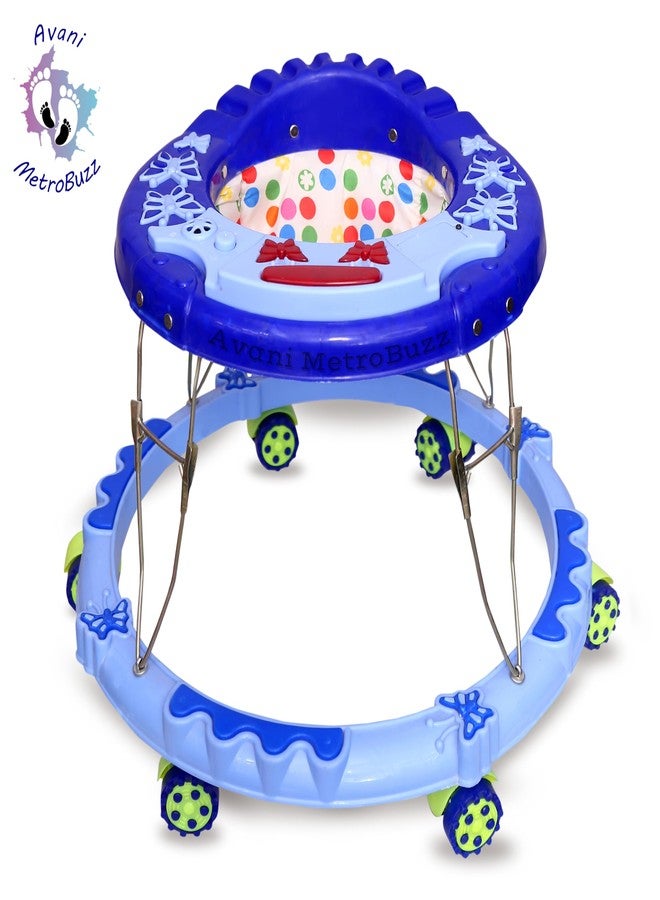 Avani Metrobuzz Baby Foldable Activity Play Walker with Toy Bar, Music & Light for 6 Months to 18 Months Old Baby (Blue) - Image 3