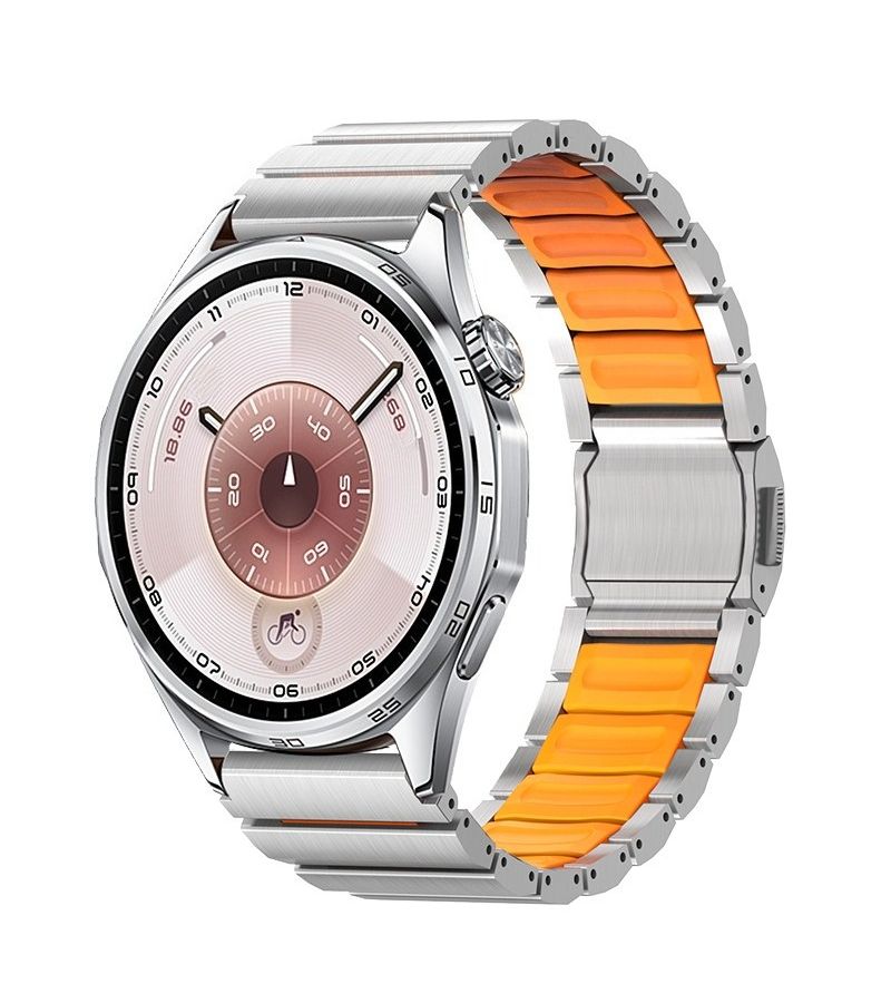 Silvery Orange Magnetic Watch Band For GT6 Quick Release Premium Fashion Strap 9 Colors Available Ideal Gift Choice Non Powered - Image 5