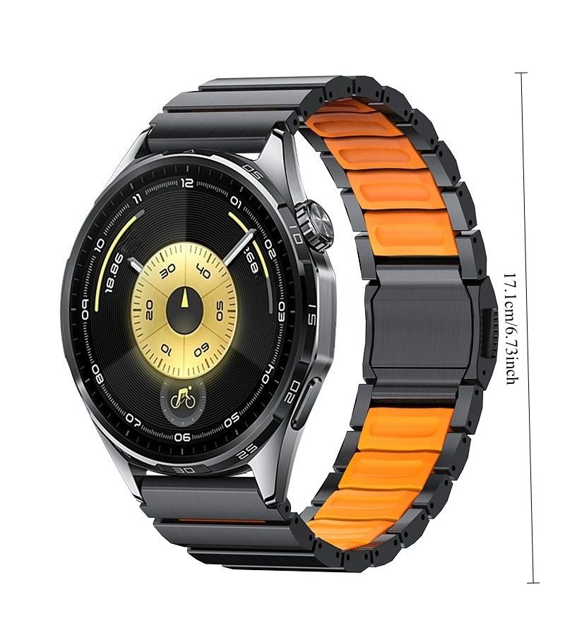 Silvery Orange Magnetic Watch Band For GT6 Quick Release Premium Fashion Strap 9 Colors Available Ideal Gift Choice Non Powered - Image 2