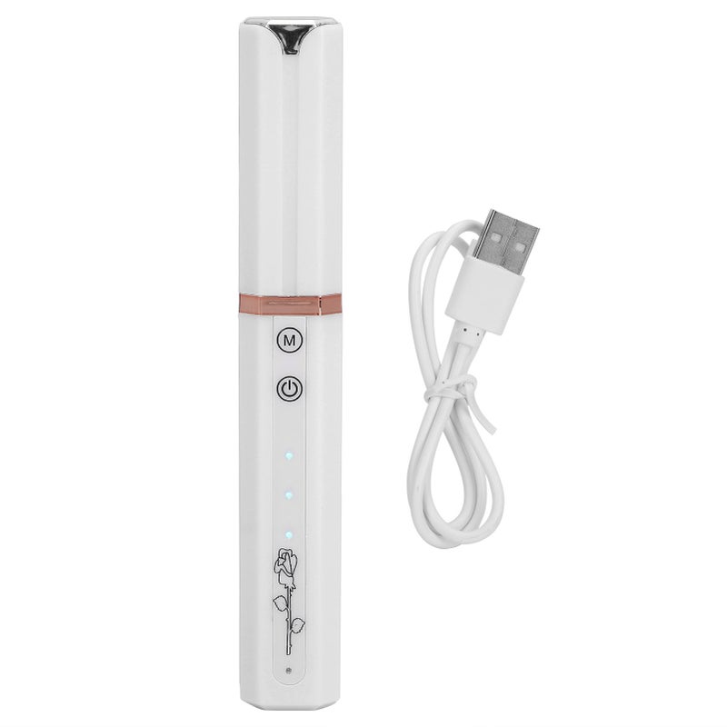 Electric Eyelash Curler: White Rechargeable Heated Tool - 3‑Level Temp Settings, Wide‑Spacing Comb Teeth, Long‑Lasting Curling for Daily Makeup, Upper & Lower Eyelashes - Image 1