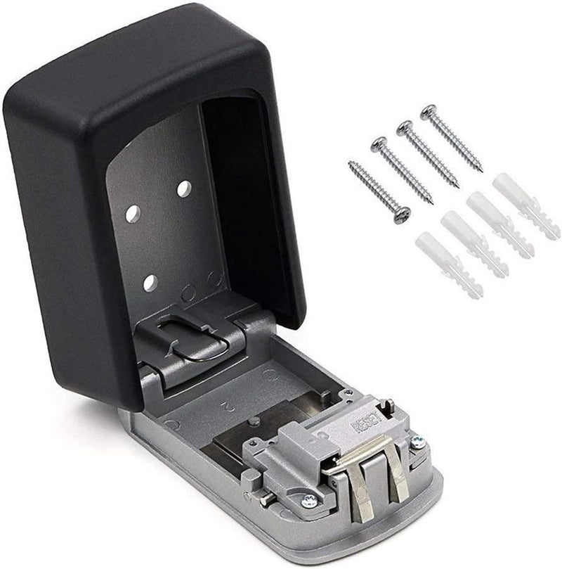 Key Storage Box with Quad Code Blade for Wall Mount, Grey - Image 2