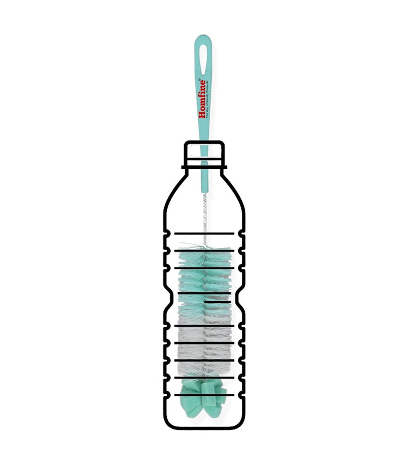 Homfine Bottle Cleaning Brush with Long Handle Foam Head (Aqua Green, Standard, 2) - Image 4