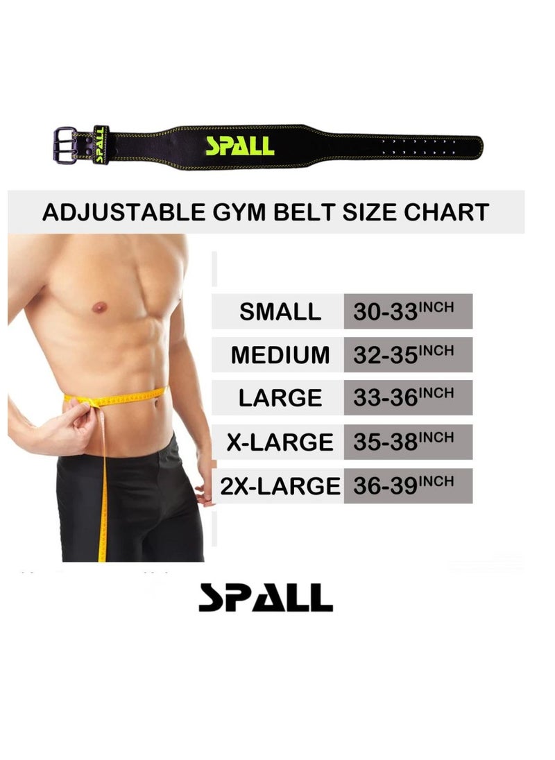 Spall - Weight Lifting Leather Belt Adjustable 6 Inch Home Body Waist Strength Training Squat Gym Excercise Workout Fitness Weight Lifting Equipment - Image 1