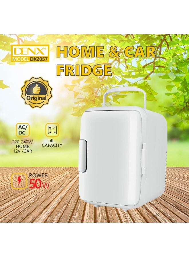 Denx Mini refrigerator suitable for home and car to store hot and cold foods and drinks, 4 liter capacity - Image 2