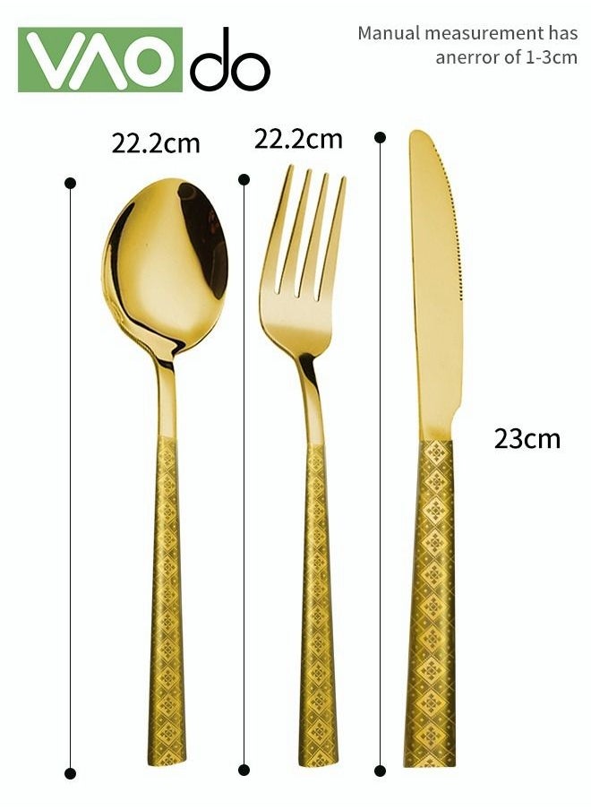 3-Piece Stainless Steel Flatware Set Cutlery Knive, Fork and Spoon Set