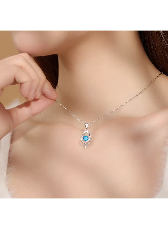 Manhe S999 Sterling Silver Necklace For Women, New Pendant elry, Birthday Gift For Wife Or Girlfriend - Image 4