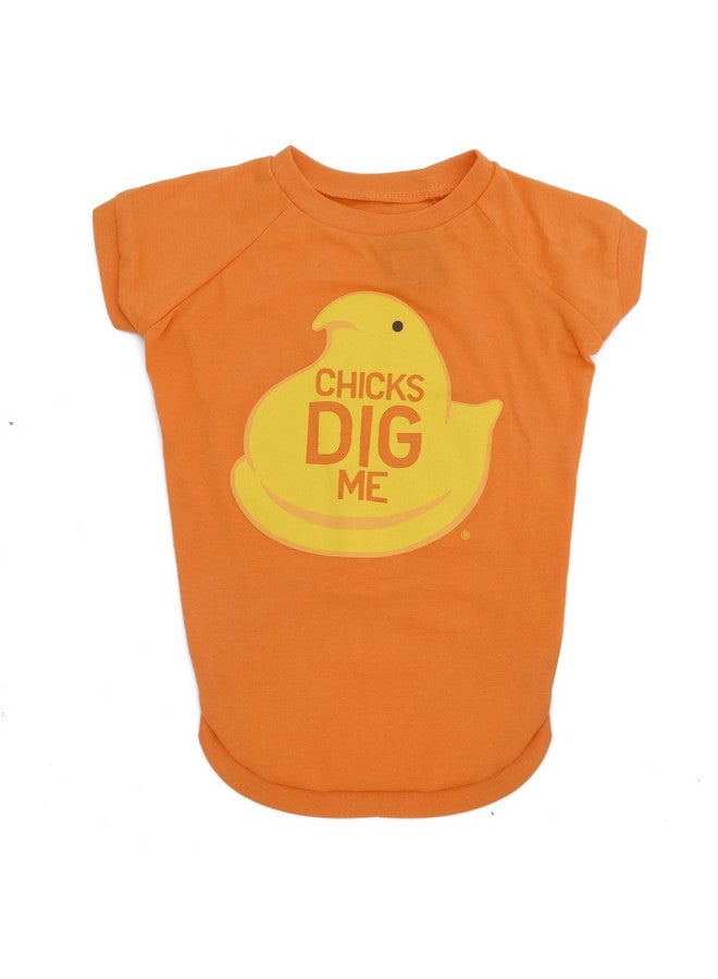Peeps Peeps for Pets Chicks Dig Me Dog T Shirt,Size X-Small (XS) Orange and Yellow Small Dog T Shirt for Small Dogs,Officially Licensed Peeps Pet Dog Clothing,FF15721 - Image 1