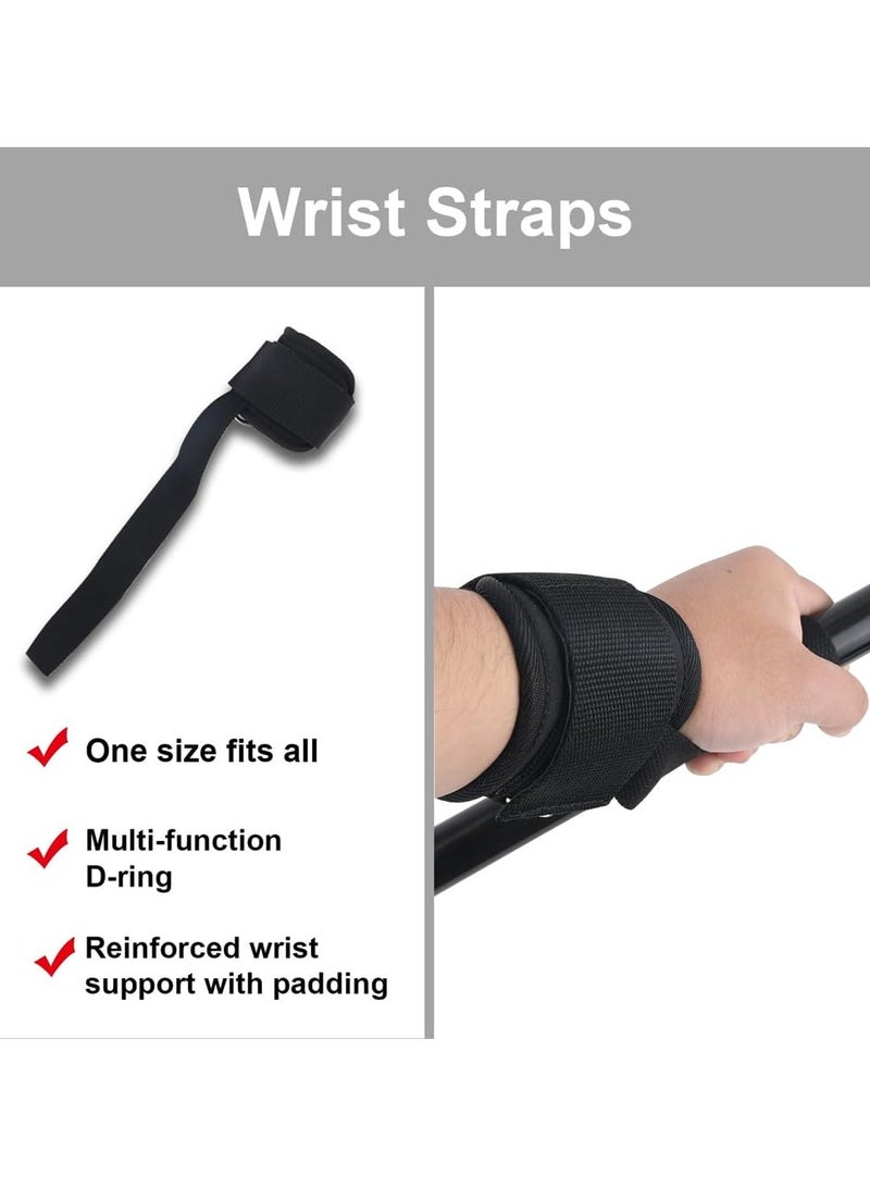 Generic A pair Gym straps,lifting straps,Wrist Straps for Weightlifting, Azonee D-Ring Weight Lifting Straps for Deadlifts, Cable Machine Workout Gym Straps for Bodybuilding and Weightlifting  - Image 4