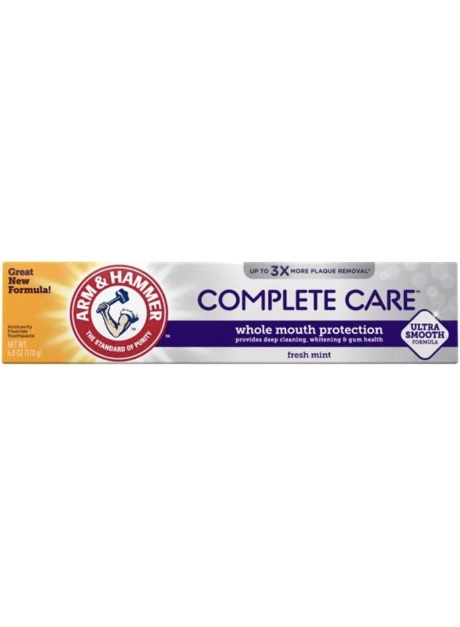 Arm & Hammer Complete Care Stain Defense Fluoride Anticavity Toothpaste, 6 oz (Pack of 6) - Image 1