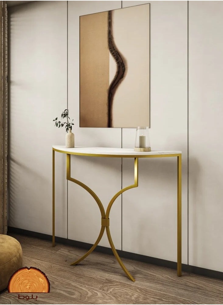 bilutih - Entryway Console Table, Side Table, Stainless Steel Frame and Bases, Hallway and Living Room Table - Image 1