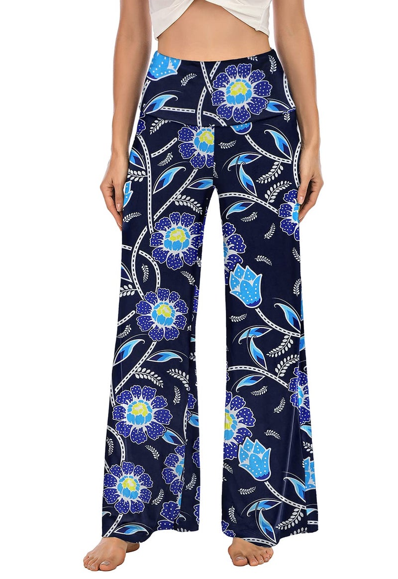 Arolina Women's Stretchy Wide Leg Palazzo Lounge Pants Casual Comfy High Waist Palazzo Pants - Image 2