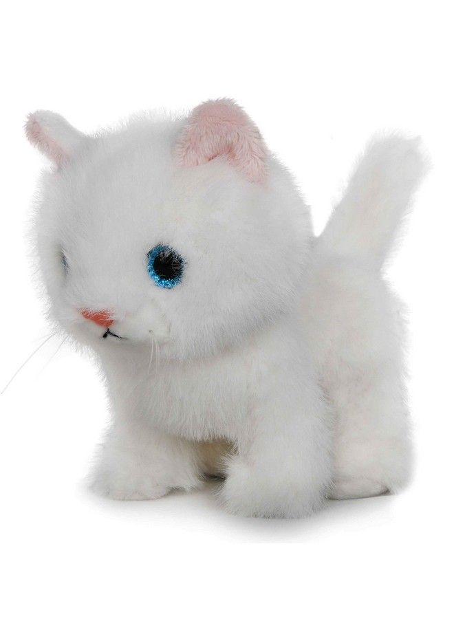Ice King Bear Fluffy Little Cat Stuffed Animal Small Plush Toy 6 Inches (White) - Image 3