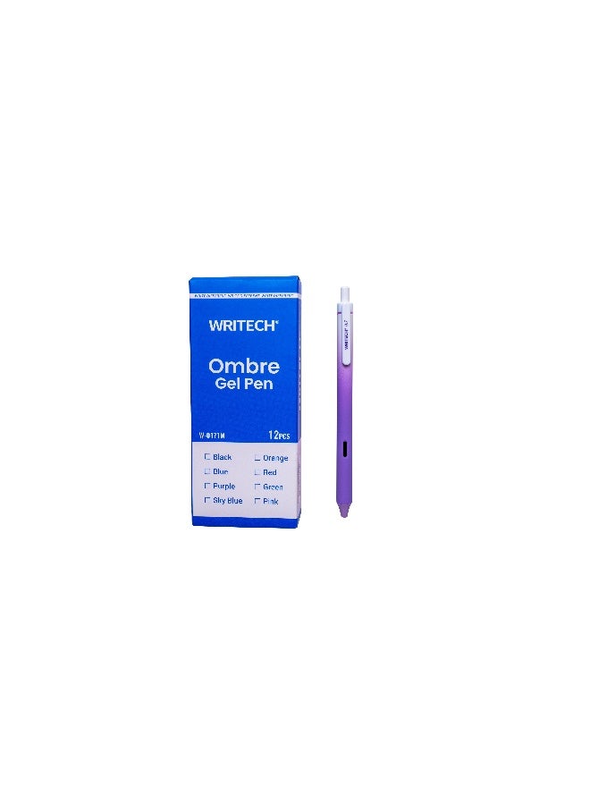 Writech GRADIENT GEL PEN Purple 12pcs