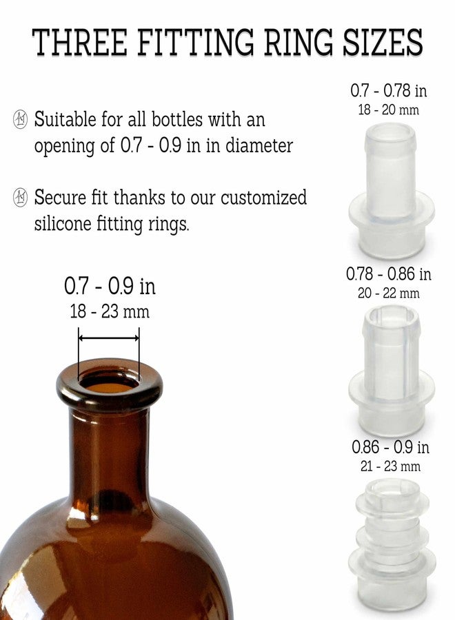 ALTGLAS Upcycling Kit with Stainless Steel Soap Pump 'Zagreb' and Fitting Ring Set for DIY Liquid Hand Soap Dispenser (Silver Chrome) - Image 3