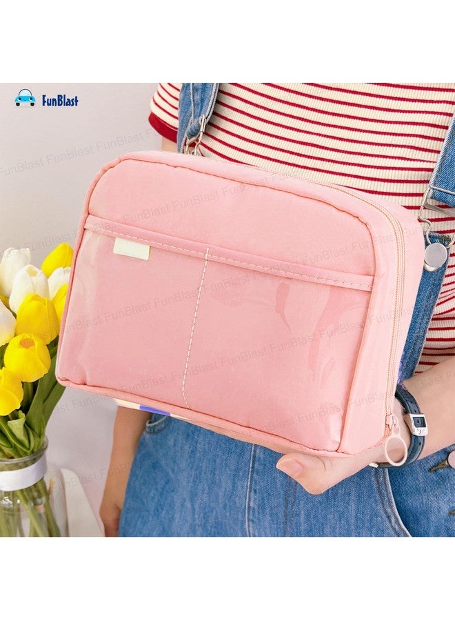 FunBlast Pencil Case for Kids - Large Capacity Zipper Pencil Pouch for Kids & Adult, Multipurpose Stationary Pouch Bag for Kids, Makeup Pouch, Aesthetic Pouch (Pink) - Image 4