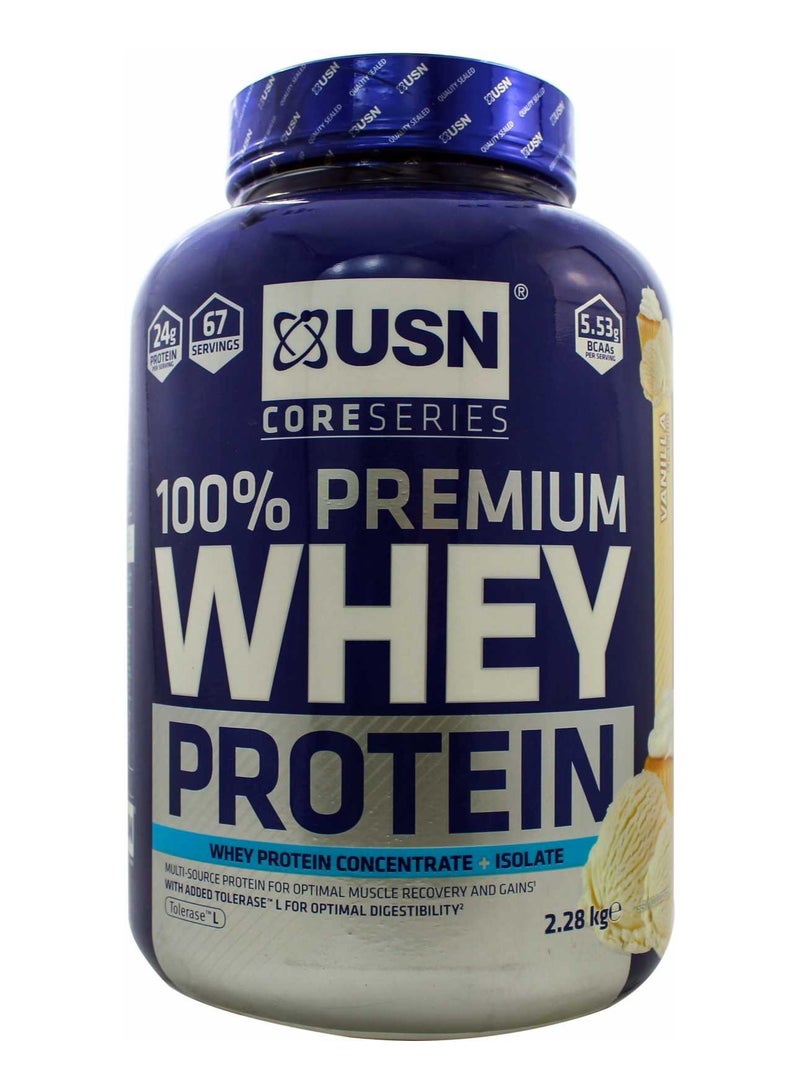 USN 100% Premium Whey Protein 2.28Kg Vanilla Flavor 67 Serving - Image 1