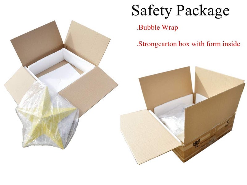 Yun&Lin Crafts YL Crafts - Metal Star Wall Decoration Mounted Wall Art 3pcs/Set (Black) - Image 4