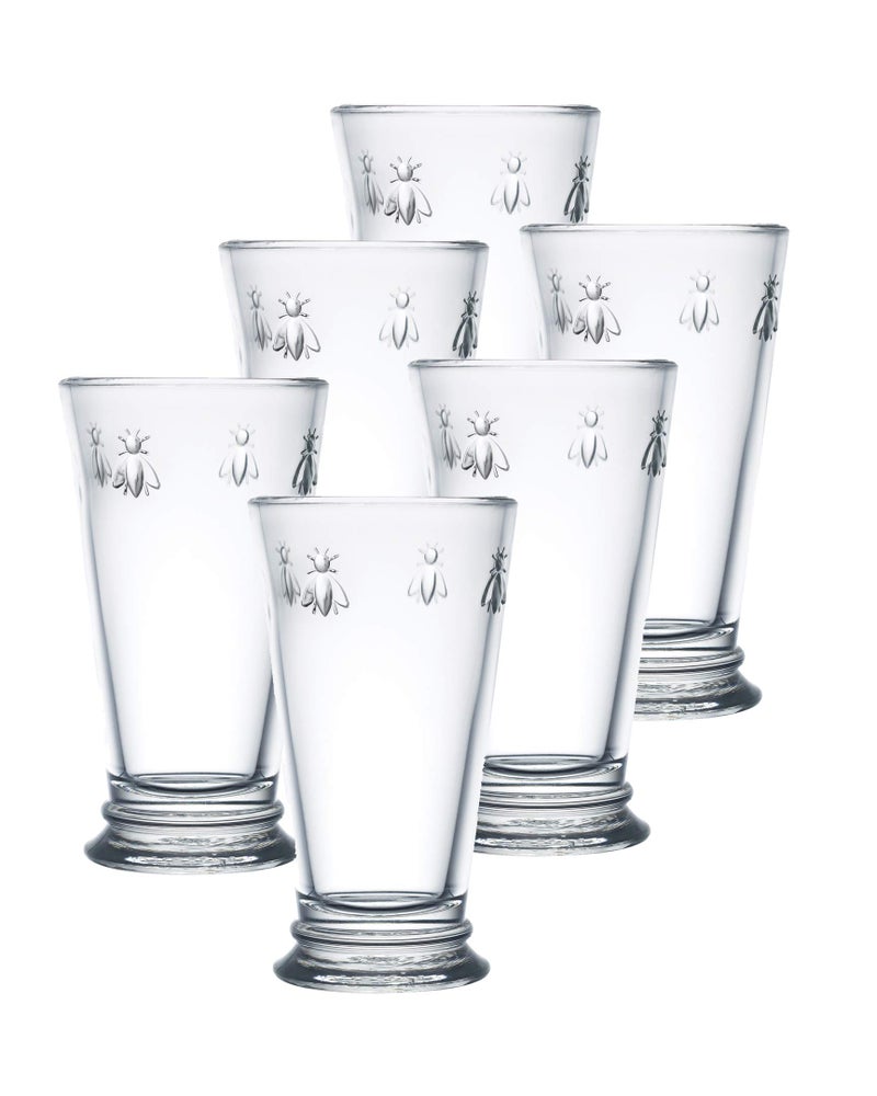 La Rochère La Rochere Napoleon Bee Double Old Fashioned Tumbler Set of 6 – La Rochere Bee Glassware Sets – Fancy Glassware Drinking Glasses (15 oz) - Image 1