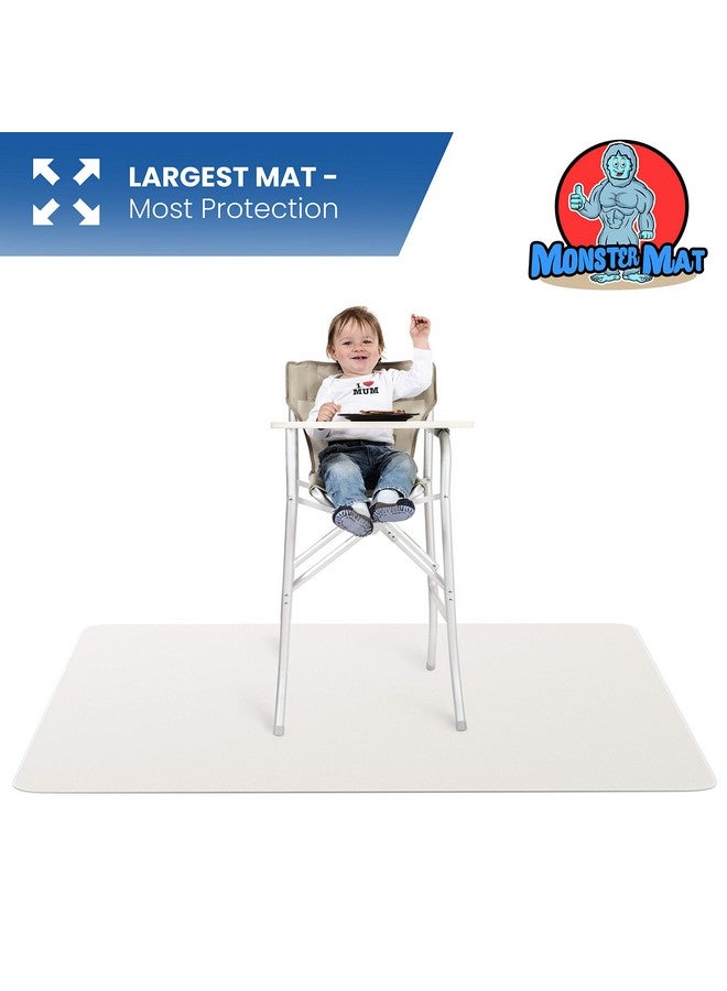 Monster Mat MonsterMat Extra Large Waterproof Splat Mat - 60"x60" Super Jumbo Mess Mat for Floor & Table Protection Washable Mat for Arts, Crafts, Painting, and Playtime (Grey) (Grey) - Image 5