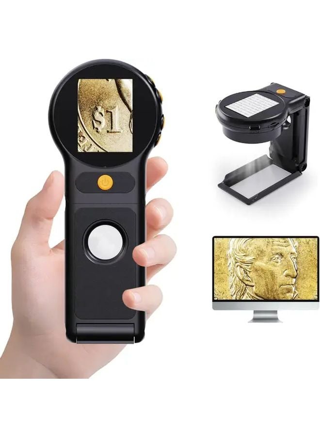 Black Handheld Digital Microscope 500x Magnification 2 Inch IPS Screen Auto Focus - Image 2