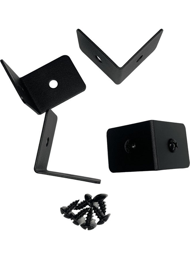 Sutfmwe Black Corner Protectors for Wood Furniture, Decorative Corner Brackets, Baseboard Corner Protectors Heavy Duty Metal Corner Guard for Edge Guard Box Table Cabinet Trunk 4Pcs (Height:1.5") - Image 3