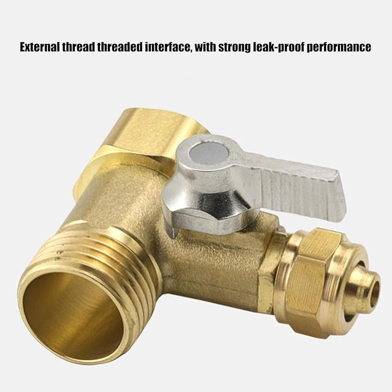 Compact Brass Inlet 3 Way Ball Valve For Household Water Systems Standard Pipe Color A - Image 5