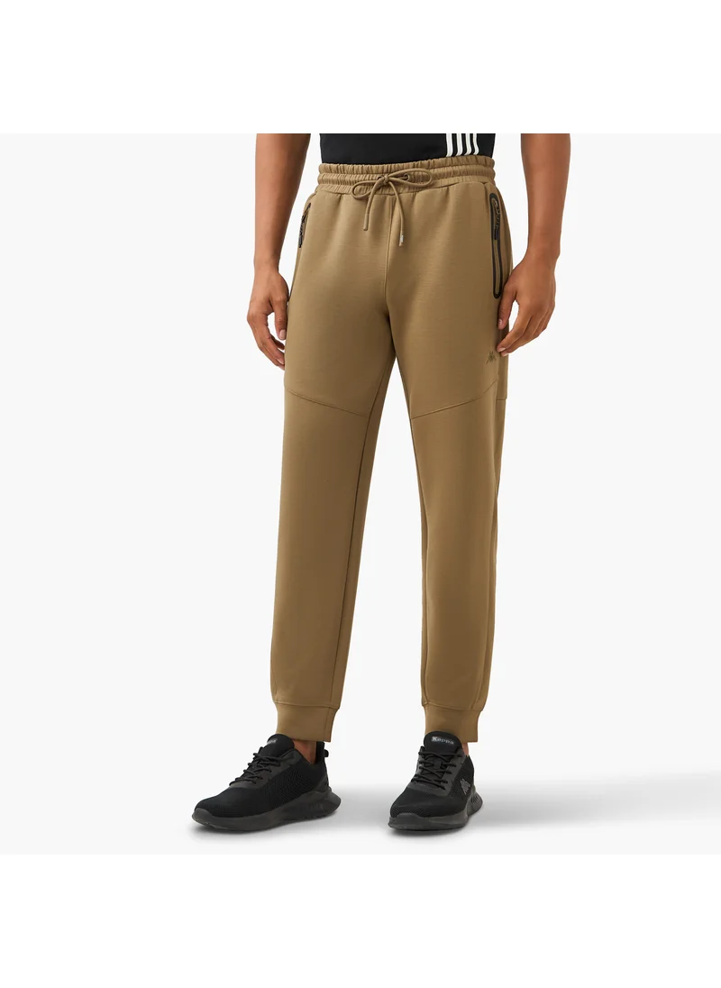 كابا Kappa Logo Embroidered Joggers with Zip Pockets and Drawstring Closure