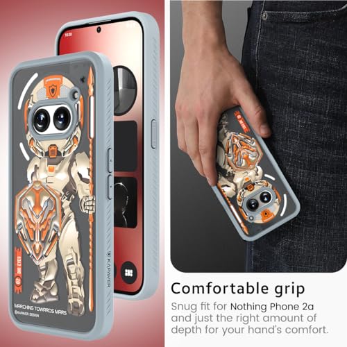KAPAVER PC, TPU Impulse Series Desginer Back Cover Case For Nothing Phone 2a 5G / Nothing Phone 2a Plus 5G - (Astro Warrior Gray) - Image 5