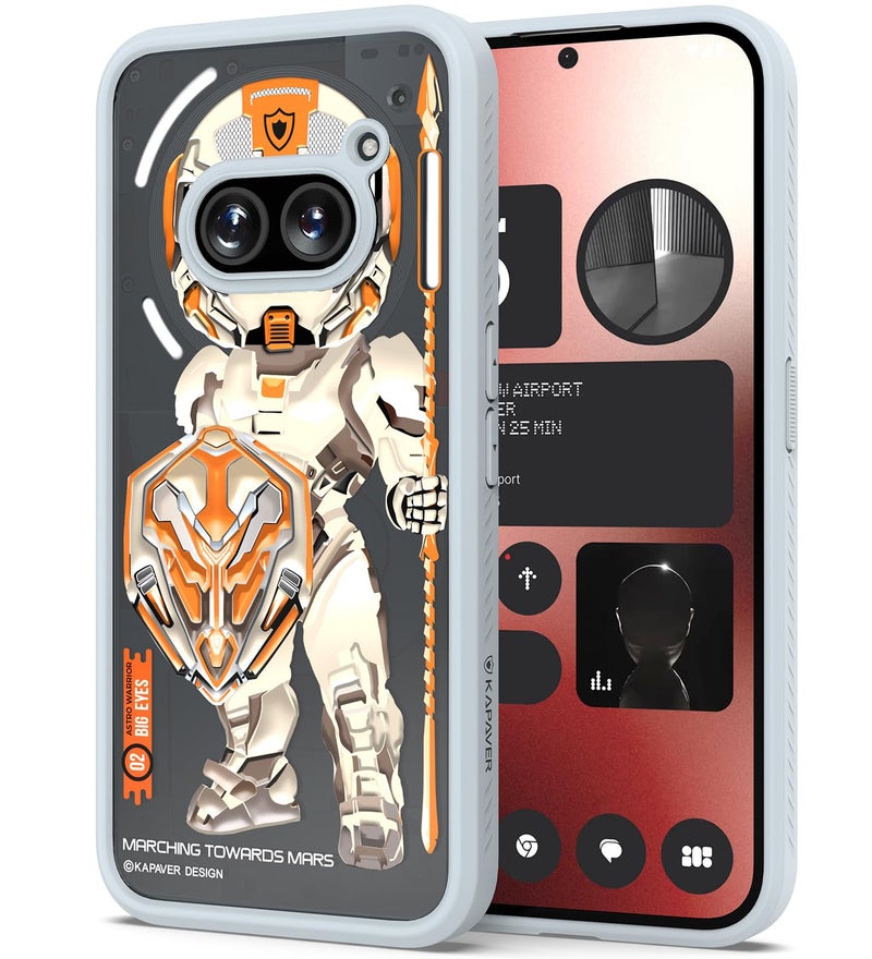 KAPAVER PC, TPU Impulse Series Desginer Back Cover Case For Nothing Phone 2a 5G / Nothing Phone 2a Plus 5G - (Astro Warrior Gray) - Image 1